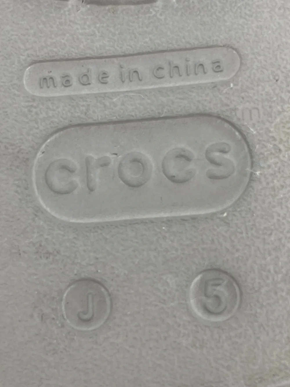 CROCS Boys  Slip-On Canvas Moccasins - Taupe SIZE J 5 UNISEX